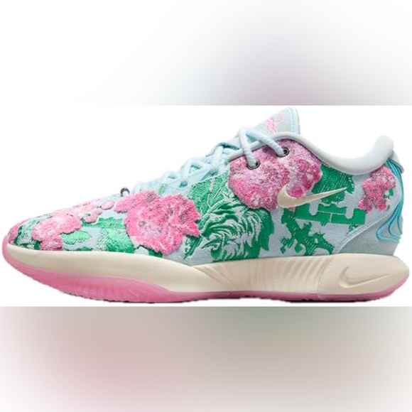 🔥🔥🔥 NIKE Lebron XXI Premium Basketball Shoes, Glacier Blue,/pink size 10,5 - Picture 2 of 15